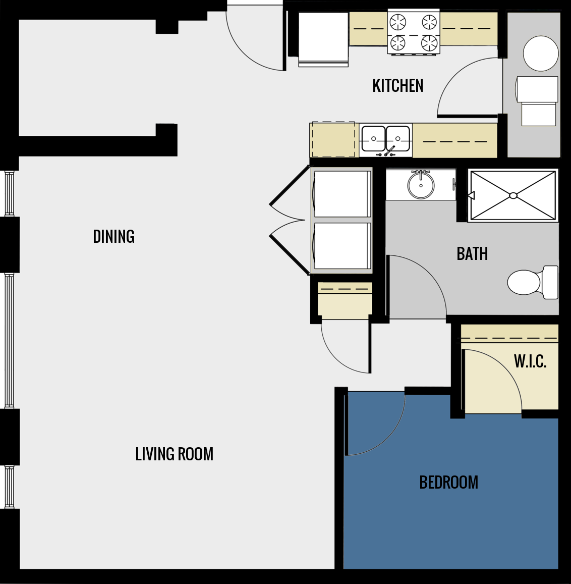 Floor Plans of Historic Blue Bell Lofts in Columbia City, IN